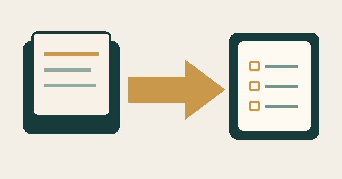 Illustration of mortgage documents moving from one lender review to another.
